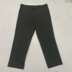 Dockers Premium Men's Flat Front Relaxed Fit Pinstripe Pants Gray W36 L30 Fancy